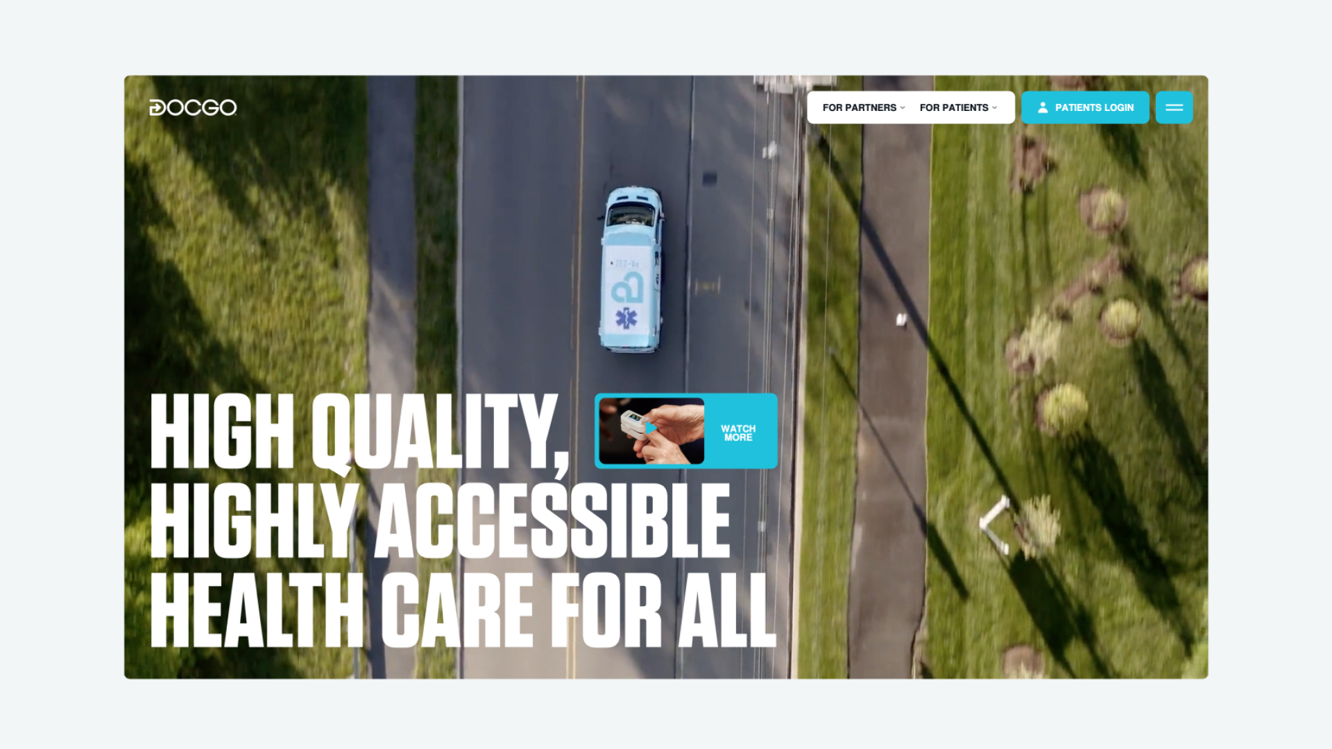 New design for the American medical platform DocGo