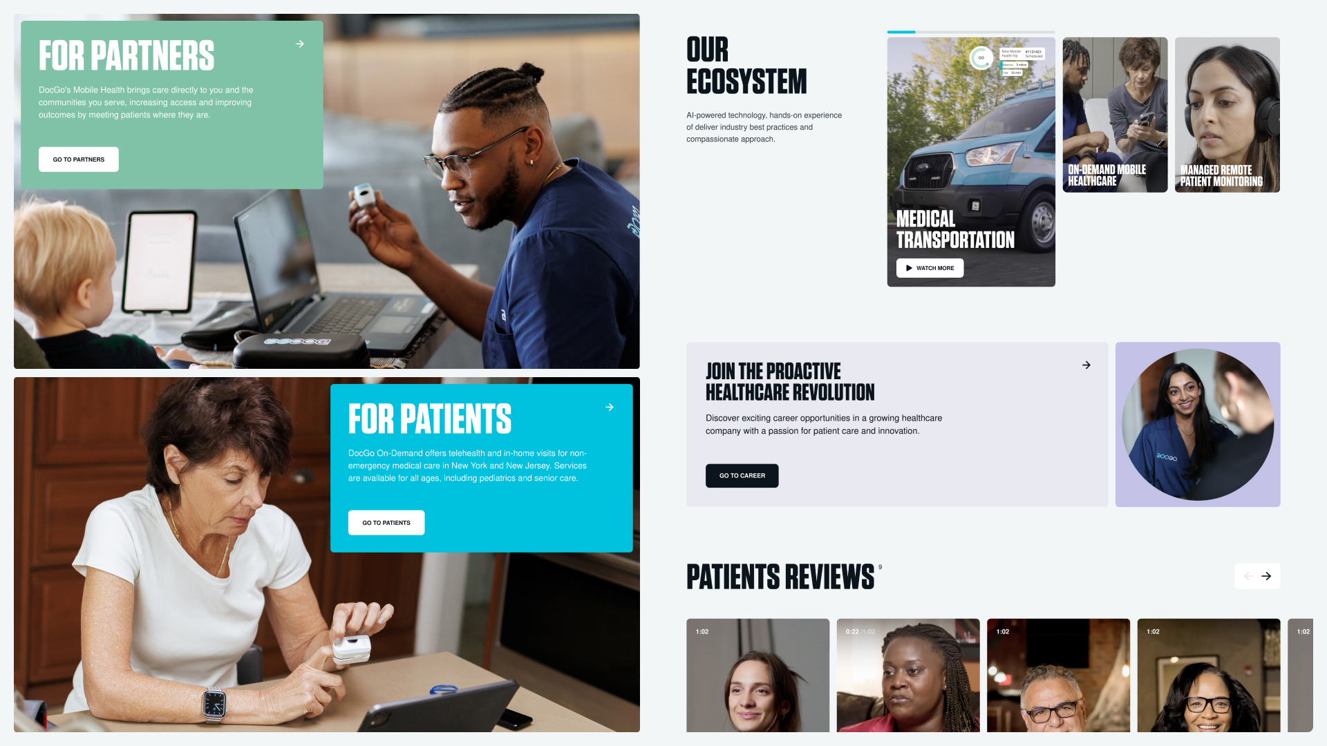 New design for the American medical platform DocGo