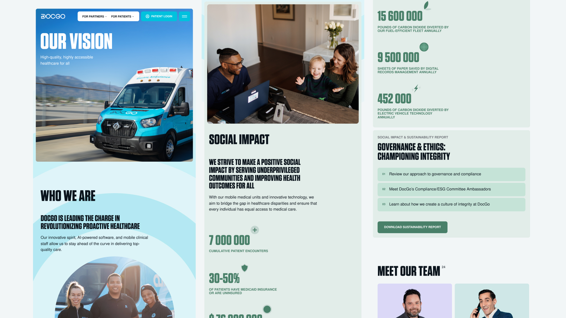 New design for the American medical platform DocGo