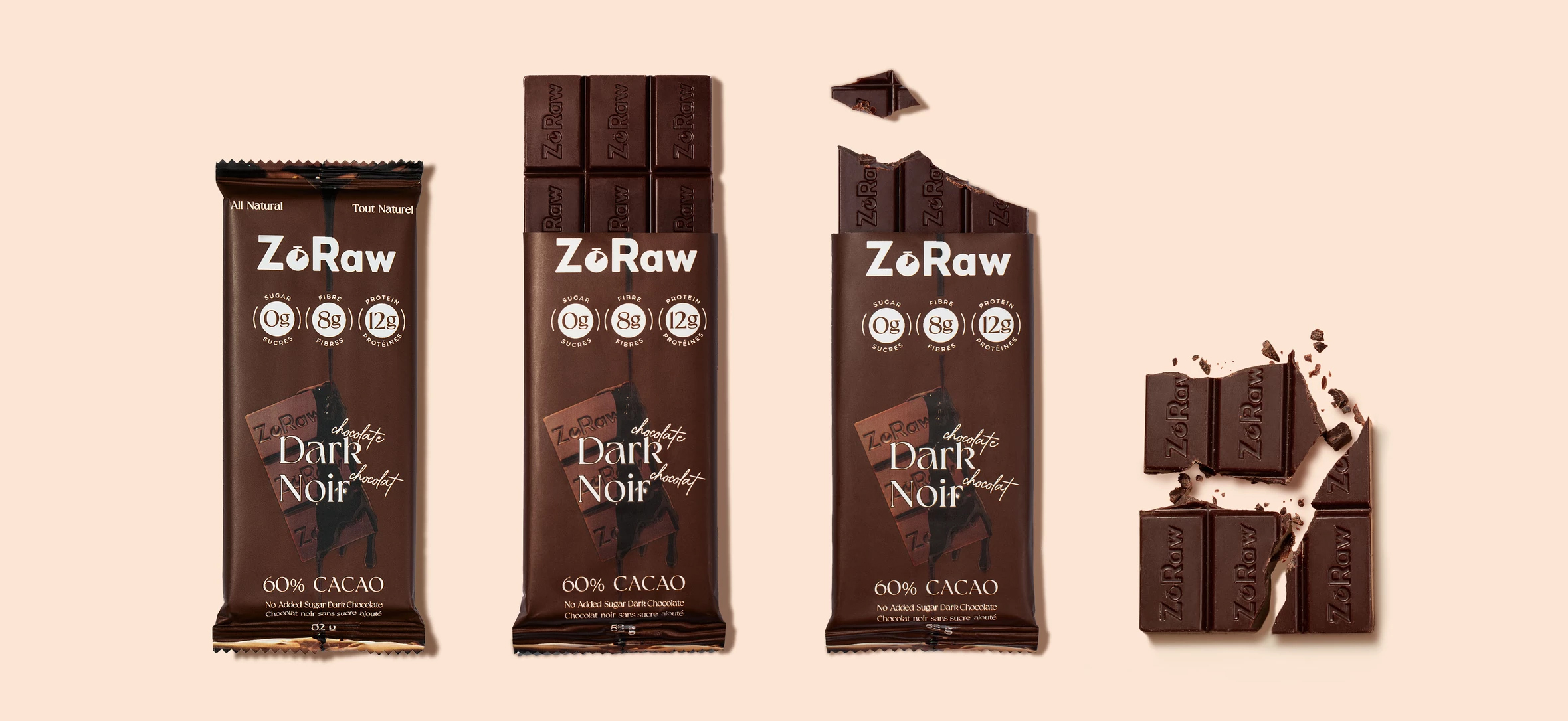 Redesign of ZoRaw chocolate packaging